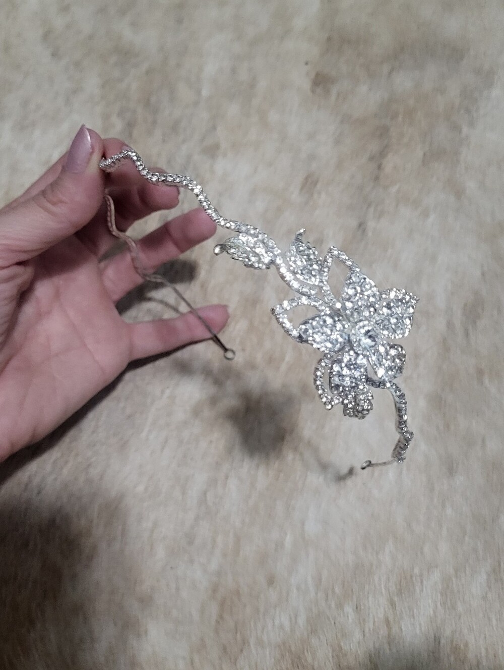 wedding head piece Swarovski crystals headband